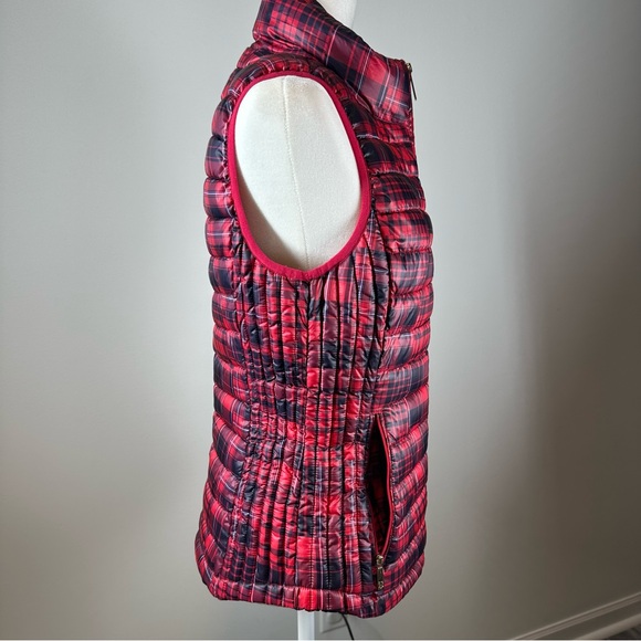Tommy Hilfiger Red Plaid Packable Lightweight Puffer Vest Size S - Picture 5 of 13